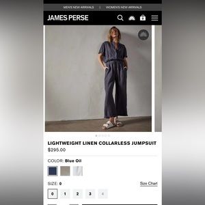 James Perse Lightweight Linen Jumpsuit